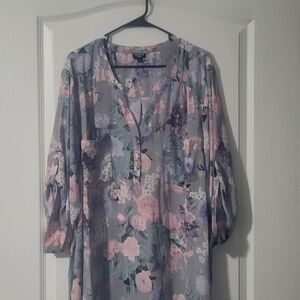 Torrid Pastel Floral Blouse